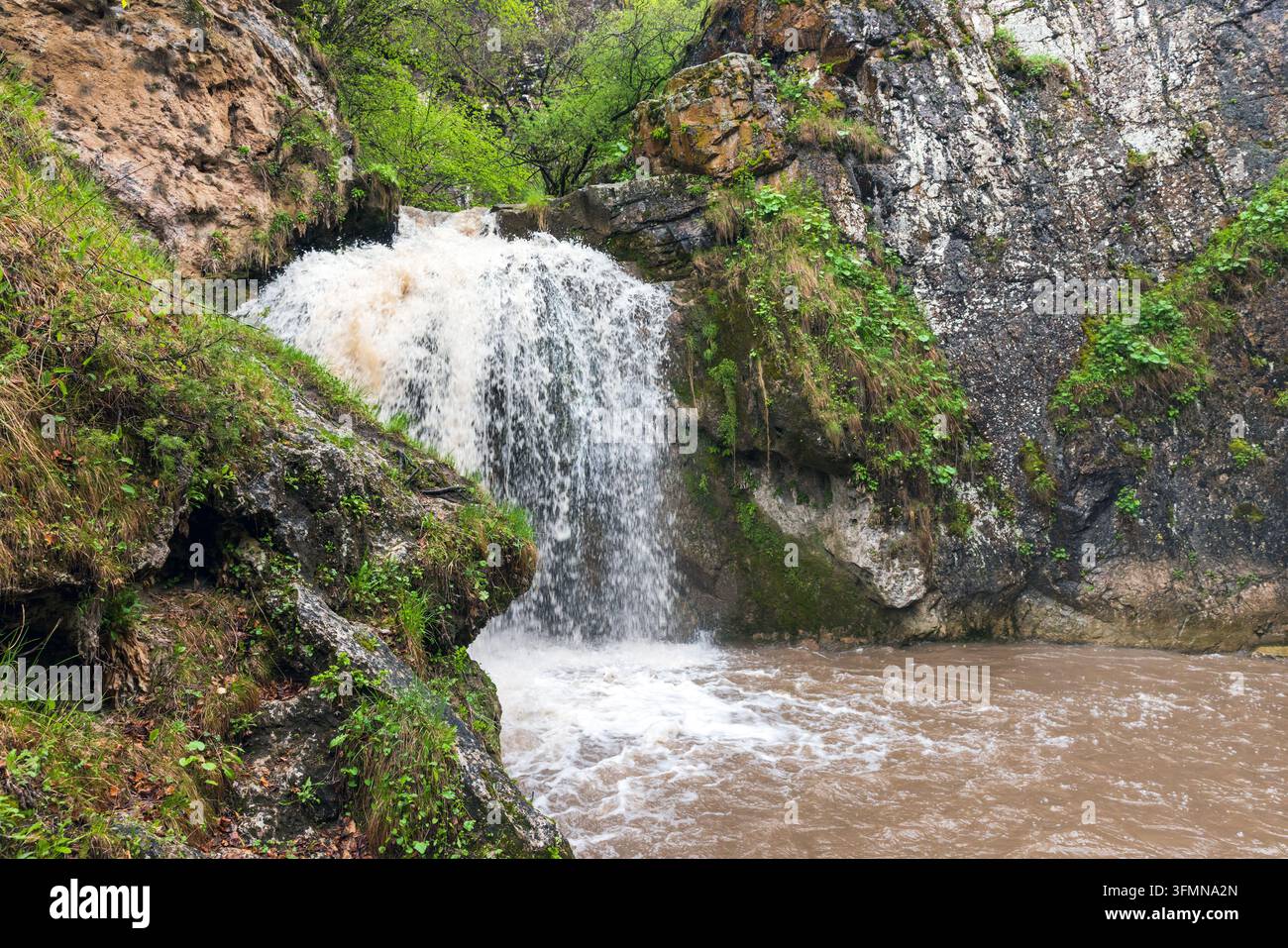 Open 4002 File Honey waterfalls on a summer day. This is a group of waterfalls on the ...