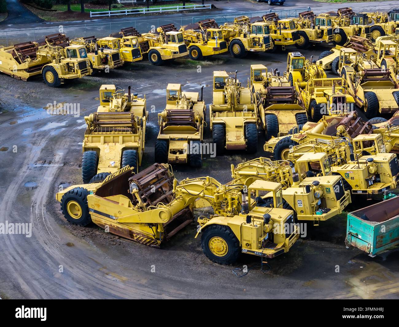 Woodburn, Oregon, United States - 25 September 2026: Aerial view of a ...
