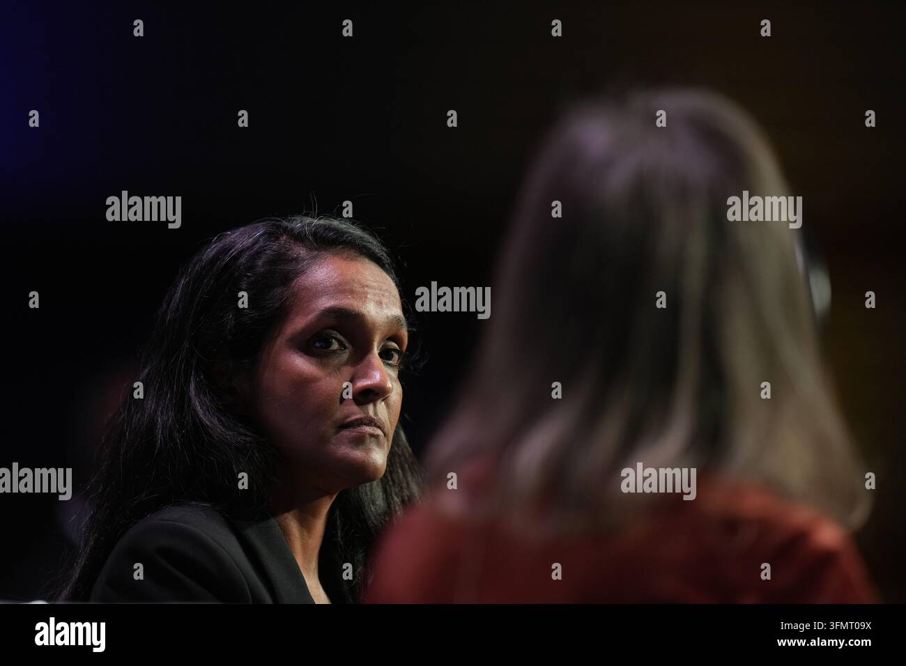 Nithay Raman Los Angeles mayoral candidate Nithya Raman listens to moderator Alex ...