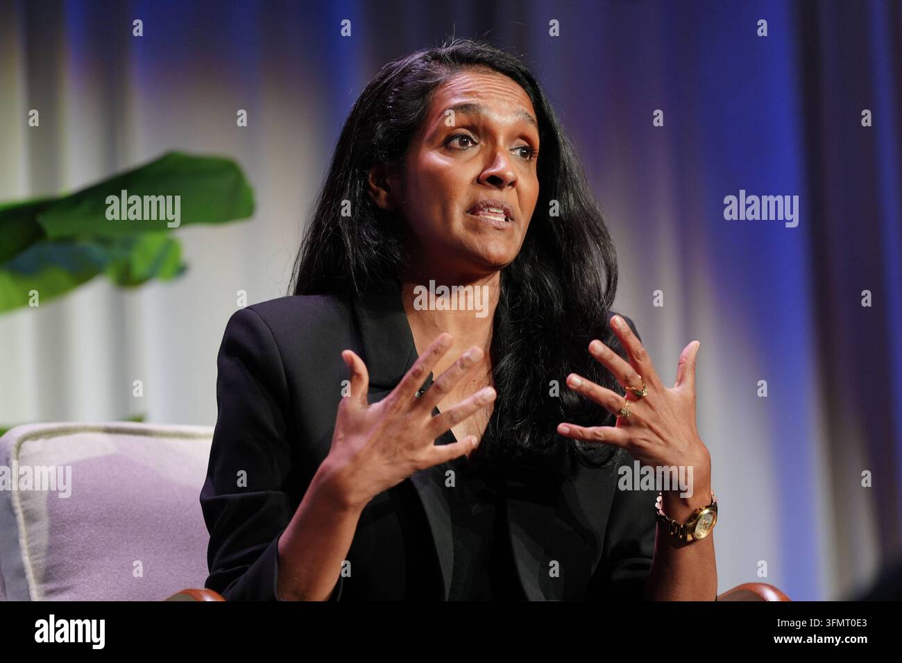 Nithay Raman Los Angeles mayoral candidate Nithya Raman speaks during the Jewish Los ...