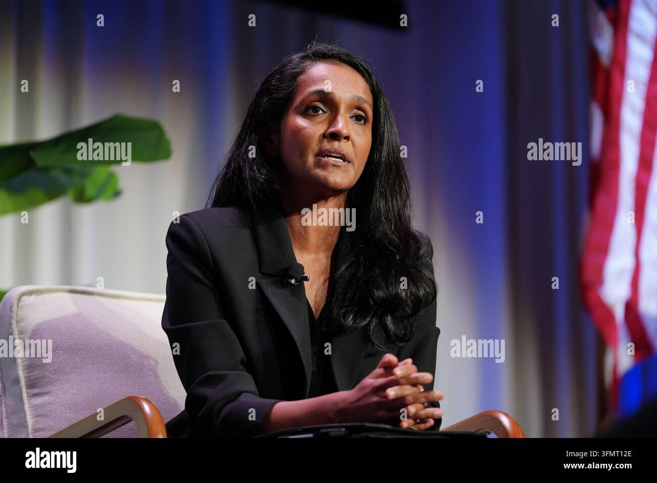 Nithaya Raman Los Angeles mayoral candidate Nithya Raman speaks during the Jewish Los ...