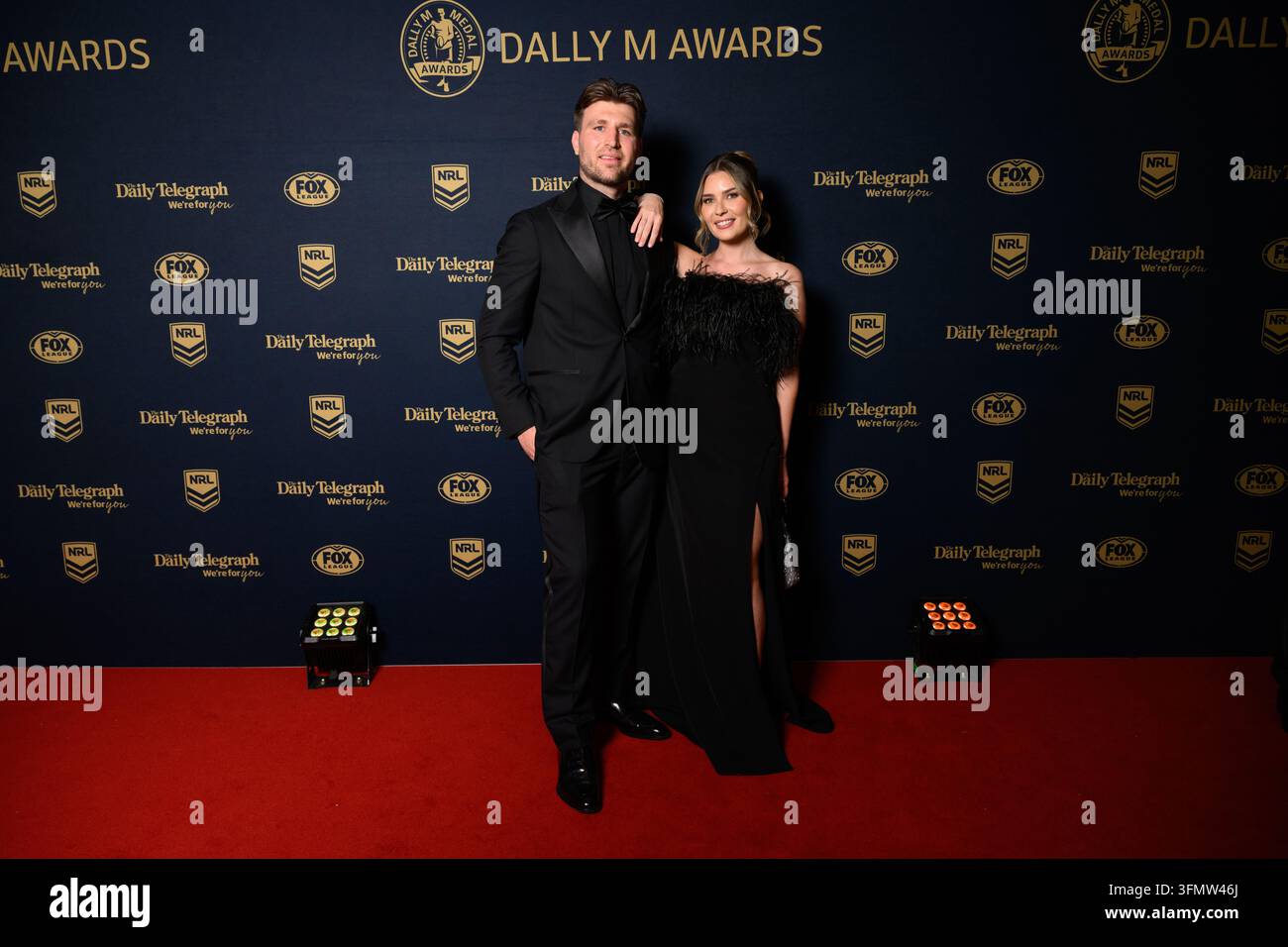 Jai Arrow and partner Berina Colakovic attend the NRL 2026 Dally M