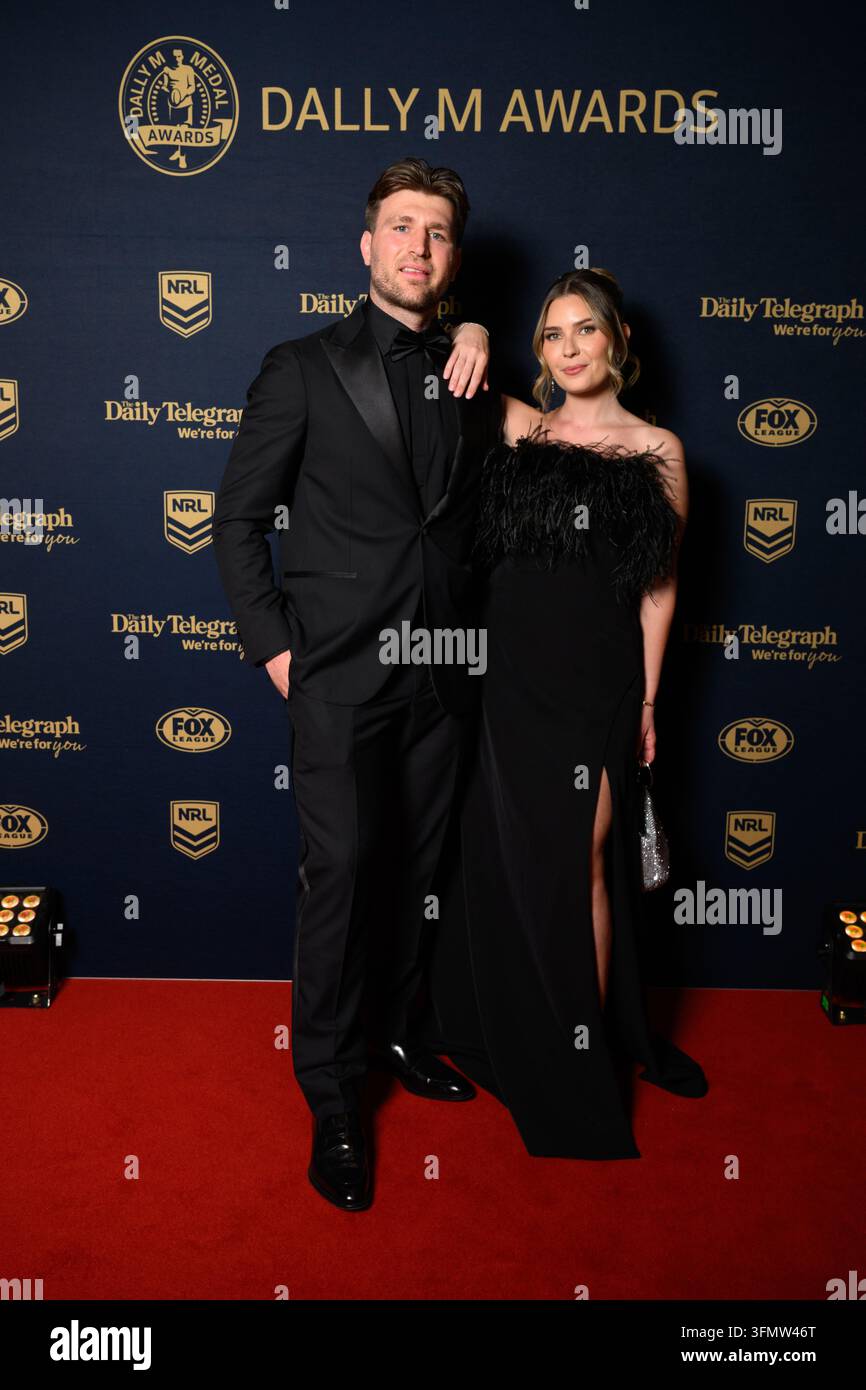 Jai Arrow and partner Berina Colakovic attend the NRL 2026 Dally M