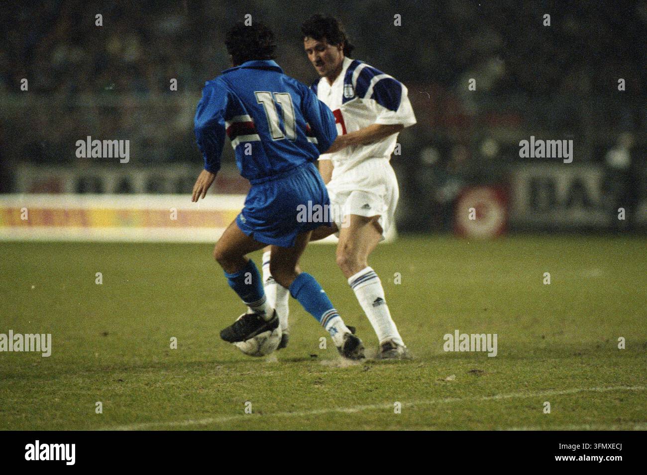 Bruno Versavel and Dario Bonetti pictured during the UEFA Europa Cup ...