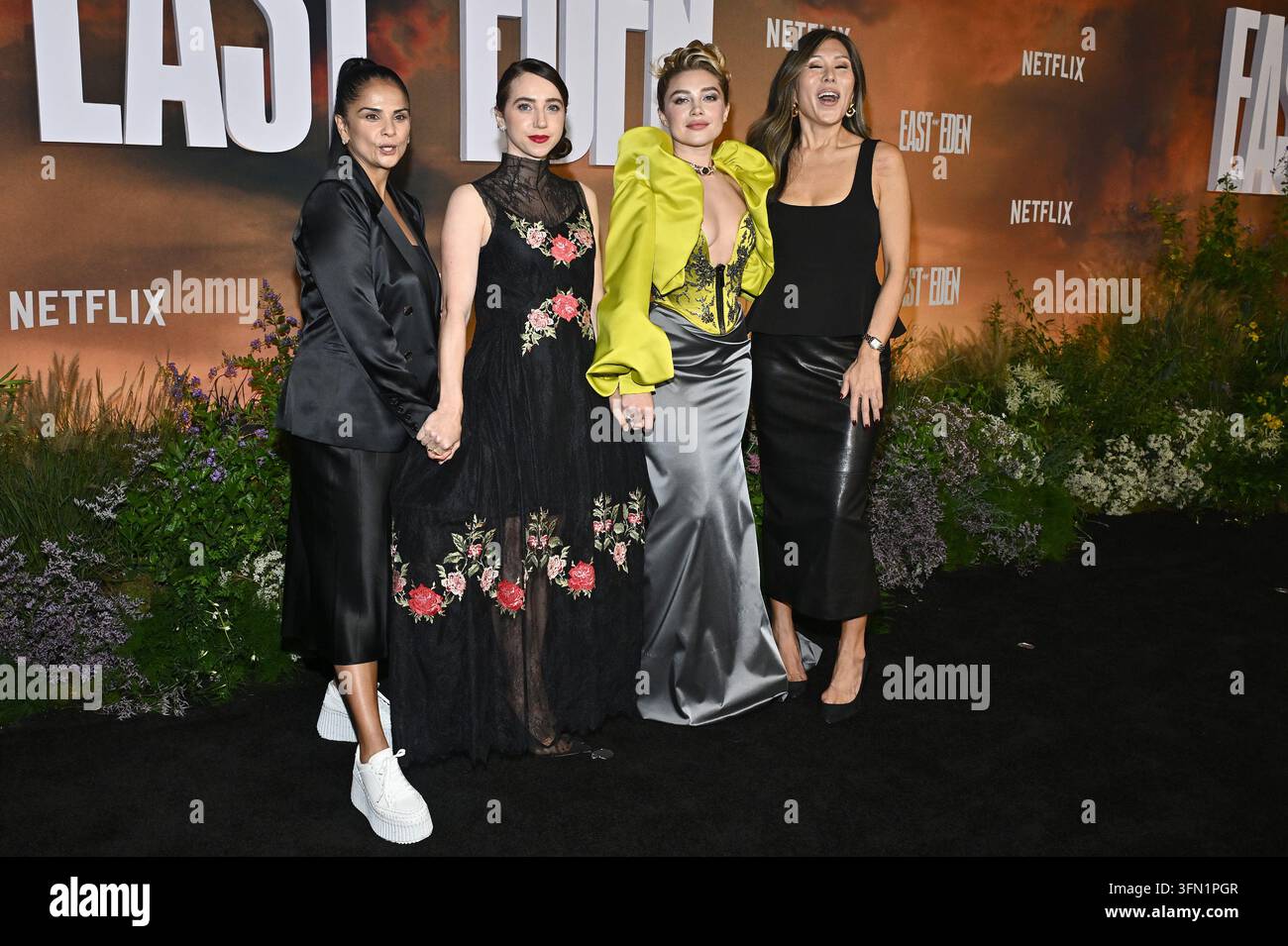 Bela Bajaria Zoe Kazan Florence Pugh And Jinny Howe Walking The Red 