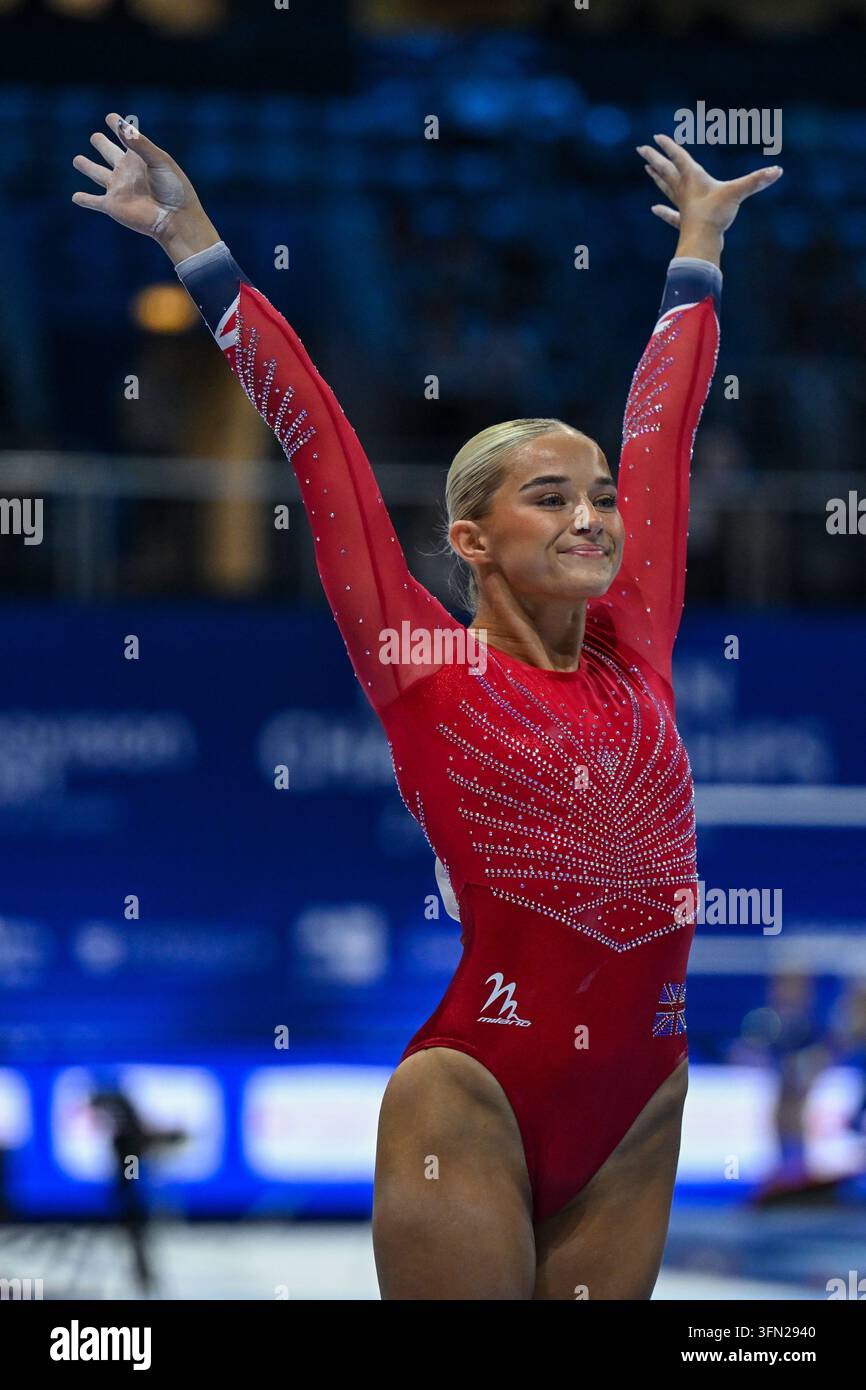 August 13, 2026, Zagreb, Croatia: RUBY EVANS competes on the balance ...