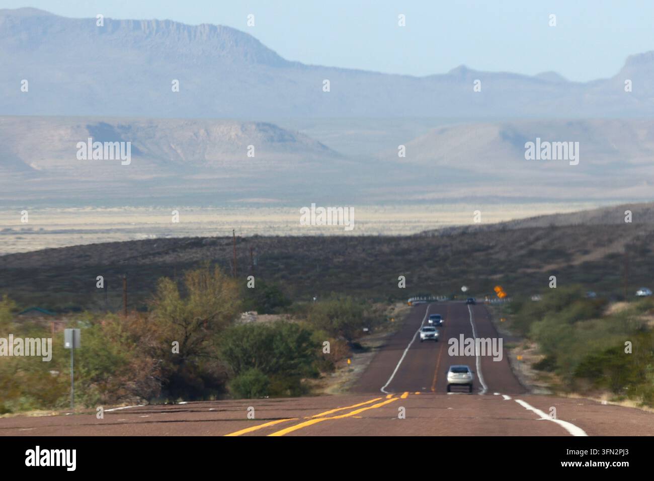 Salt Flat, Texas, USA. 19th September, 2026. Highway US-62. Traffic on ...