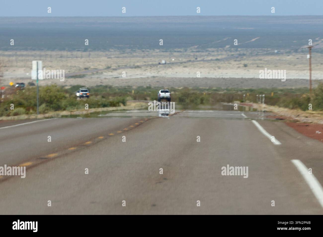 Salt Flat, Texas, USA. 19th September, 2026. Highway US-62. Light ...