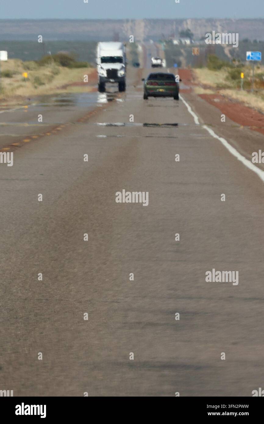 Salt Flat, Texas, USA. 19th September, 2026. Highway US-62. Traffic on ...
