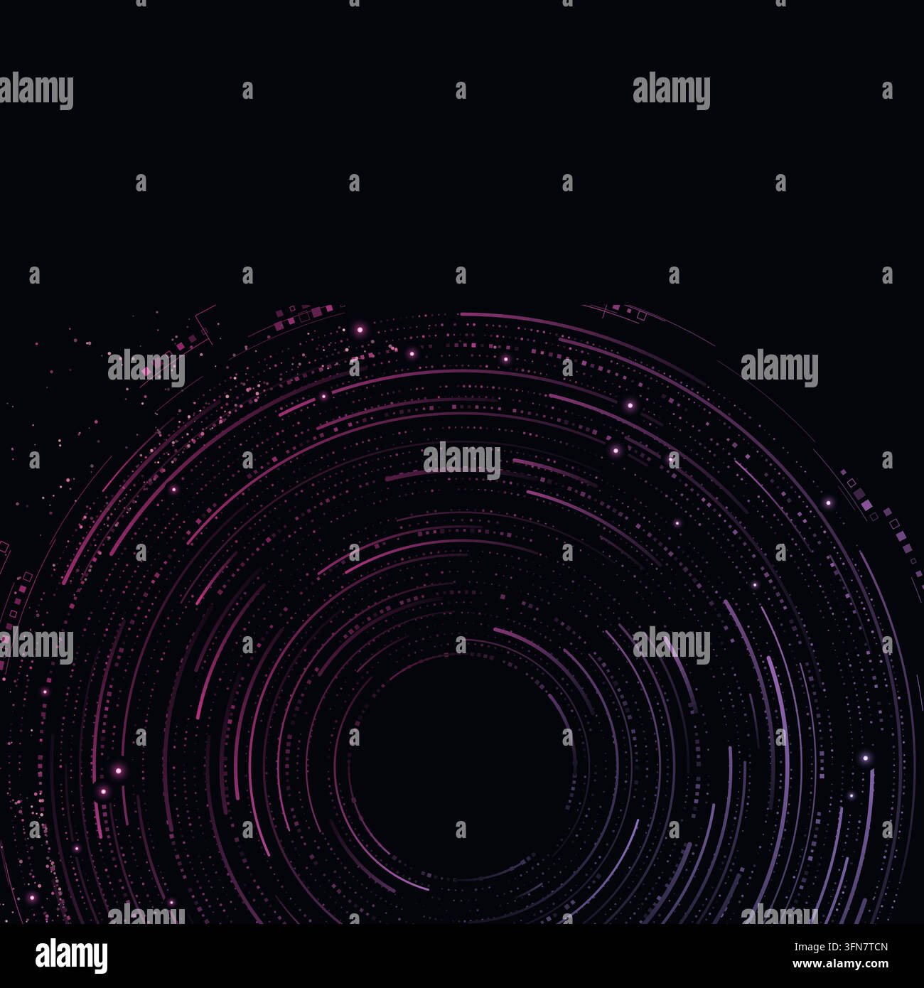 Abstract glowing neon eclipse rings hi-res stock photography and images ...