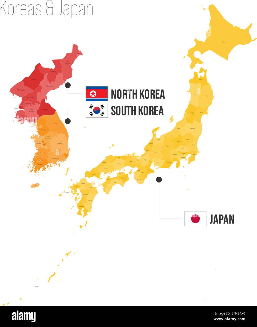 Korea japan map Stock Vector Images - Alamy
