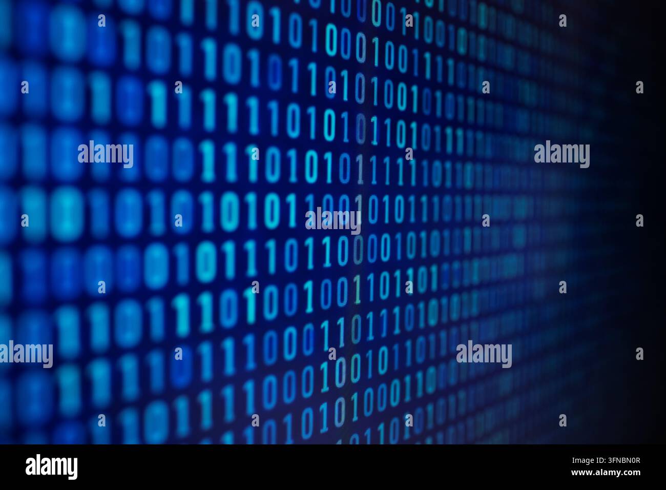 Blue abstract background binary code hi-res stock photography and ...