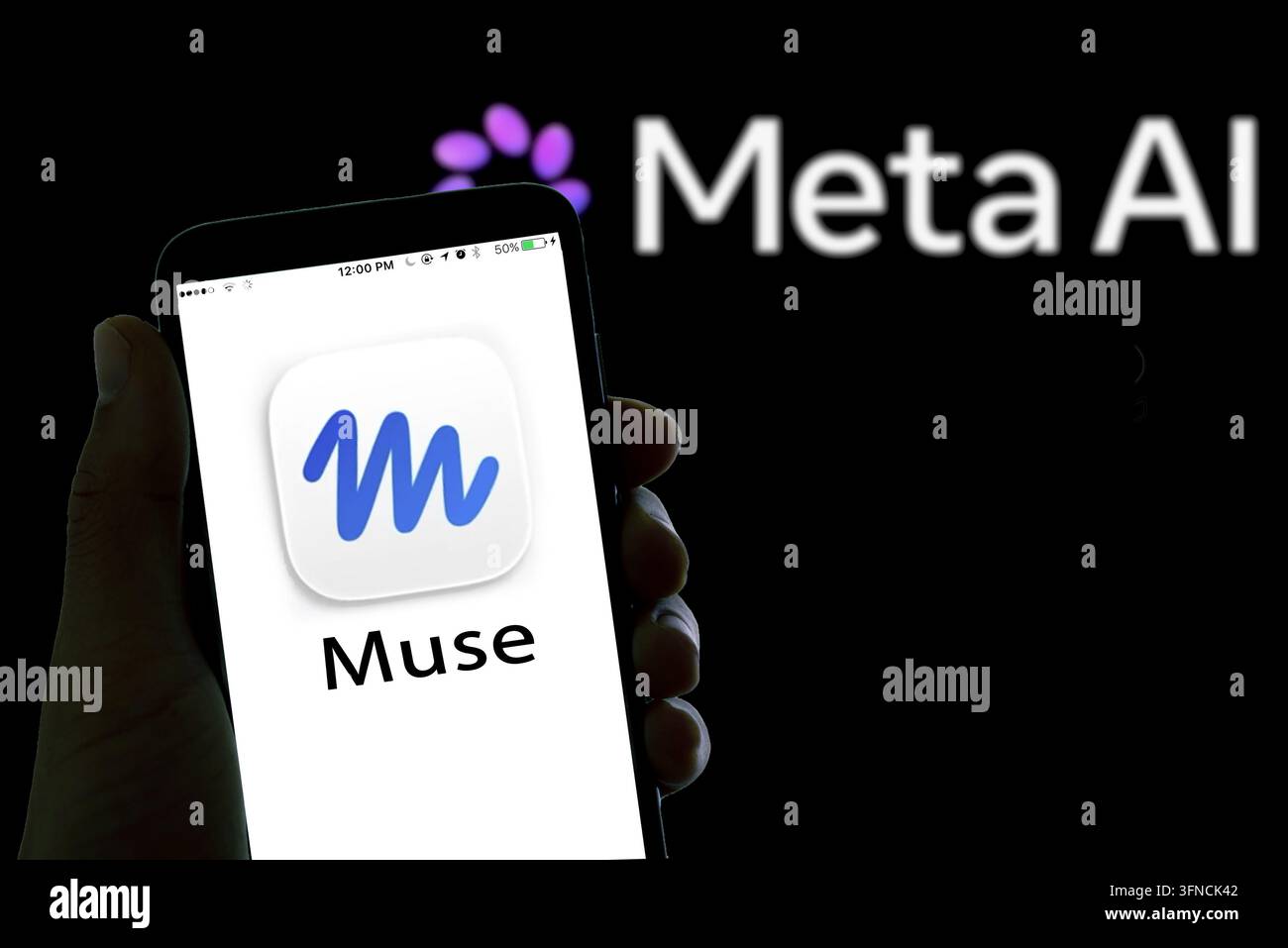In this photo illustration, the Meta Muse AI agent app logo is seen ...