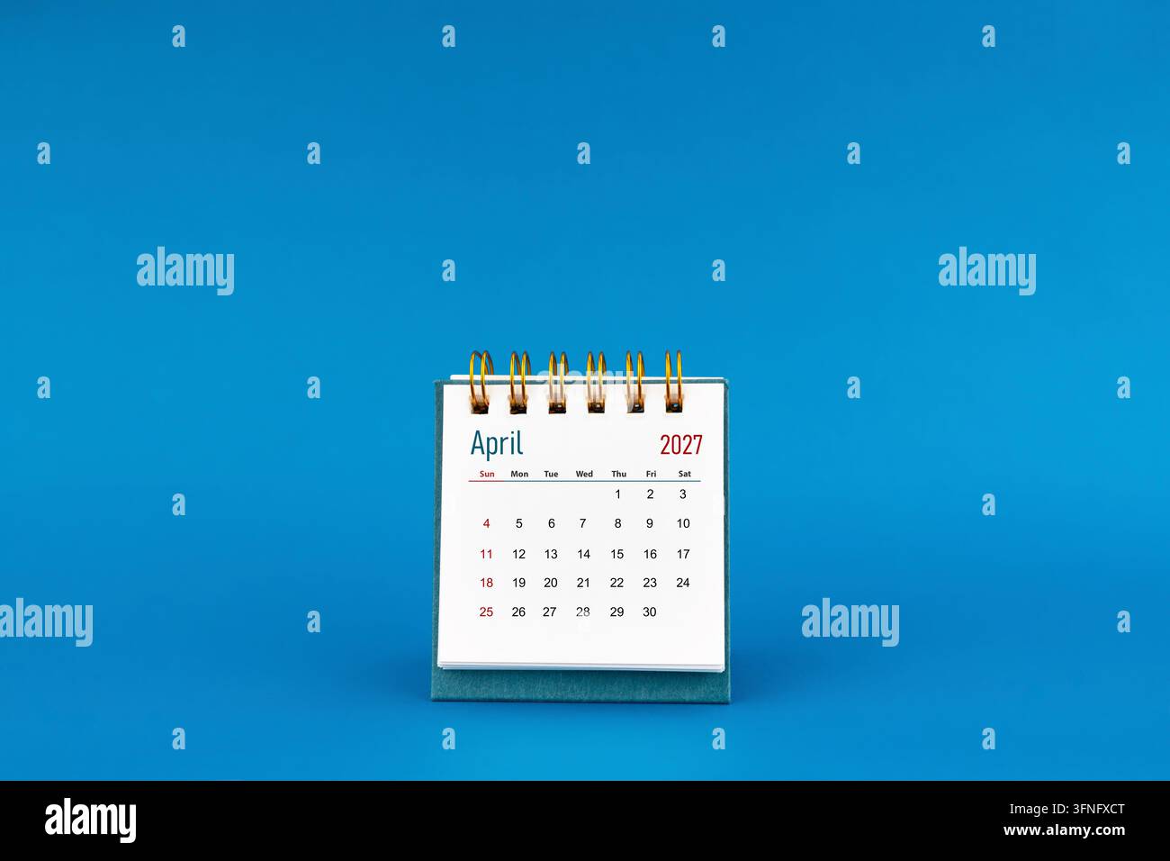 Calendar april 2027 blue hi-res stock photography and images - Alamy