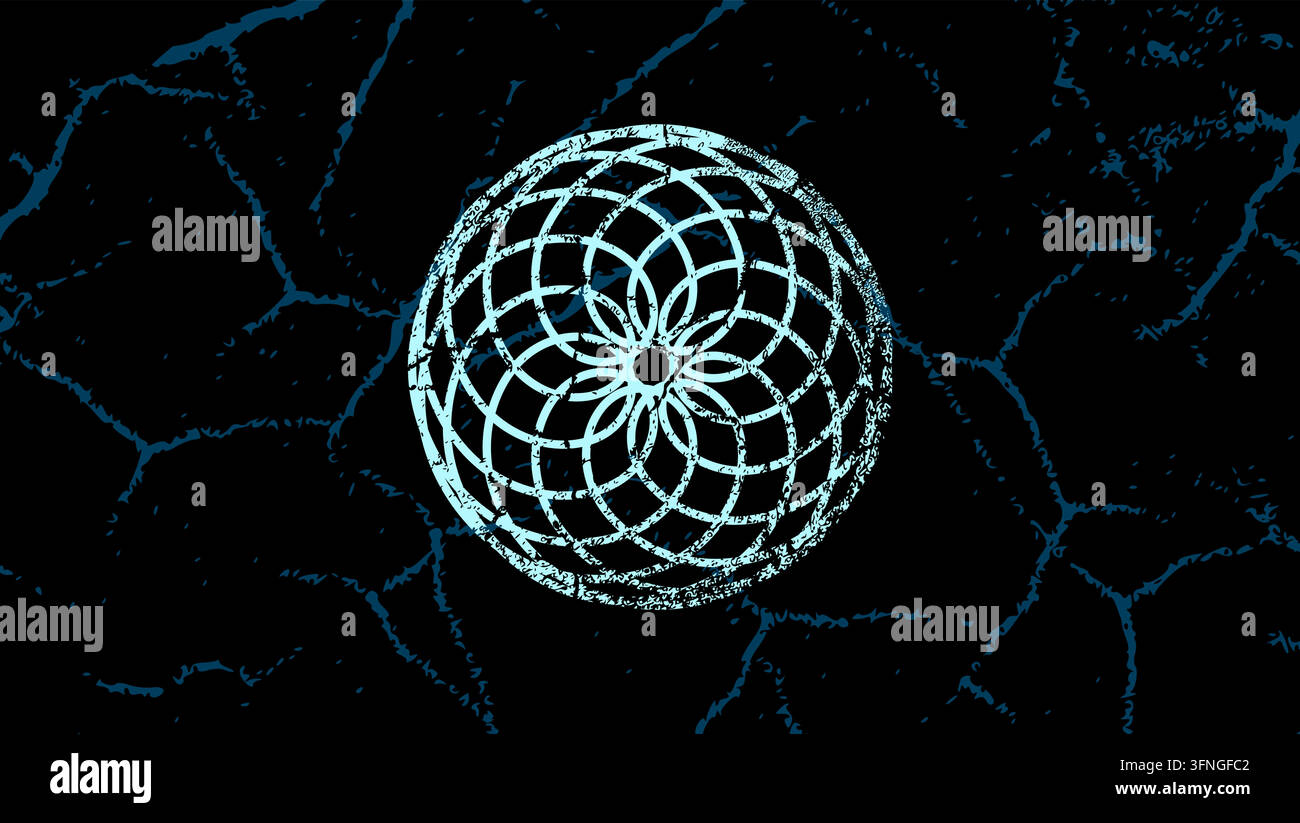 round mosaic shape, color vector illustration Stock Vector