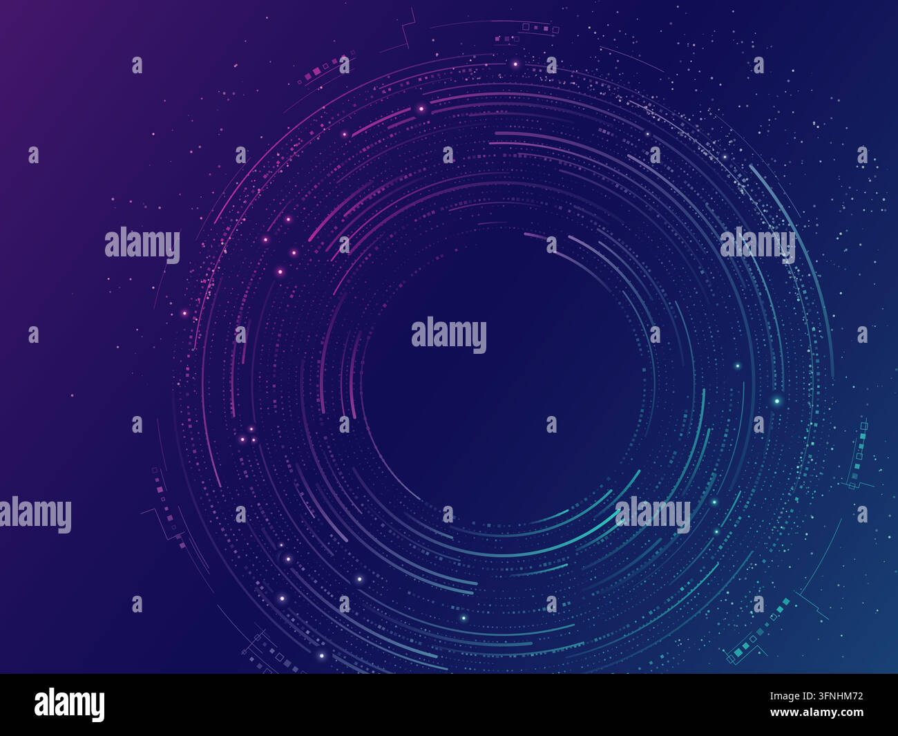 Abstract neon gradient eclipse rings hi-res stock photography and ...