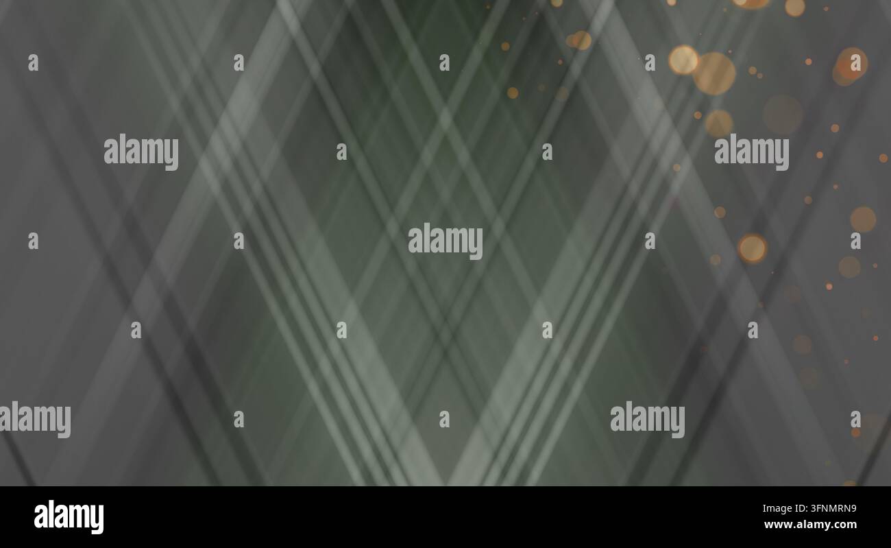 Minimalist abstract texture featuring intersecting lines and bokeh lights. Stock Photo