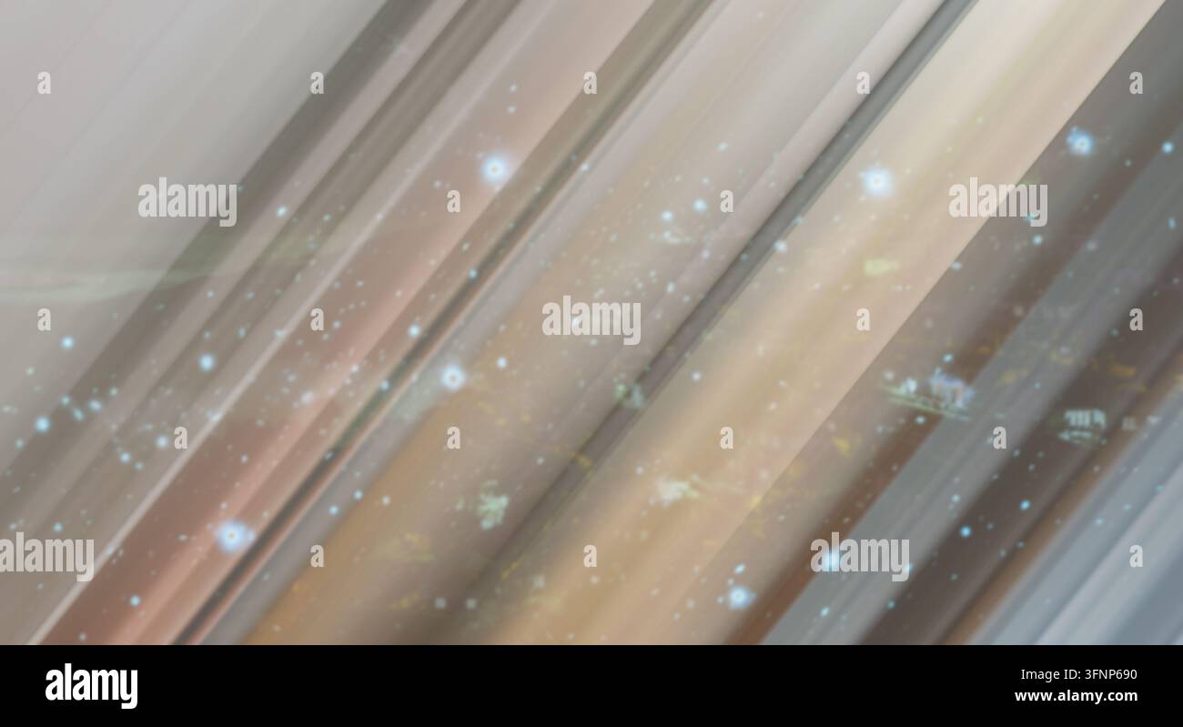 Abstract background featuring diagonal light motion and soft particles. Stock Photo