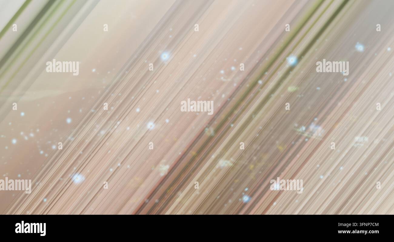 Abstract background featuring diagonal light lines and glowing particles. Stock Photo