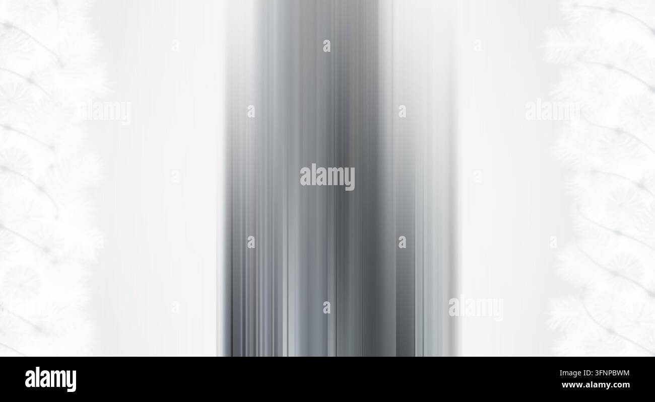 Minimalist abstract texture featuring smooth metallic silver gradient stripes. Stock Photo