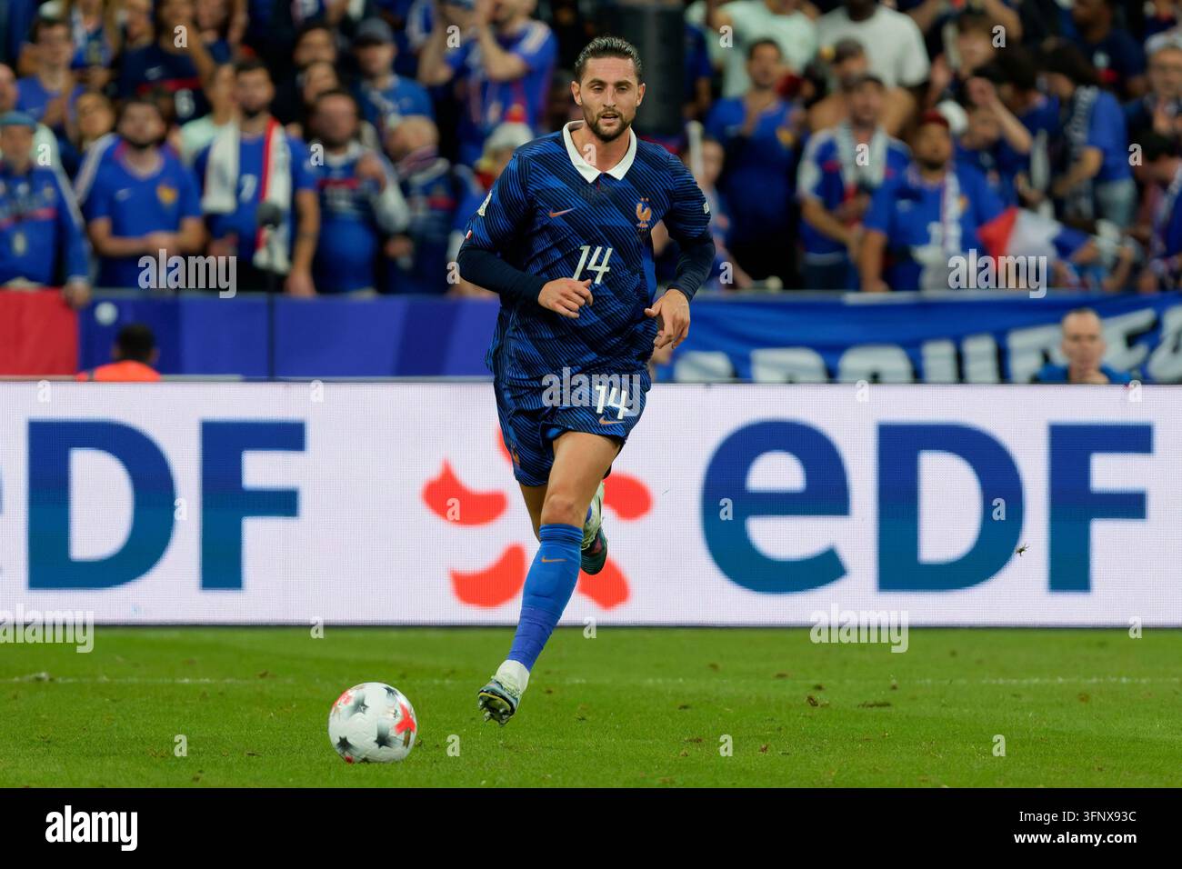 IPA89325852 - Adrien Rabiot of France during the France vs. Italy UEFA ...