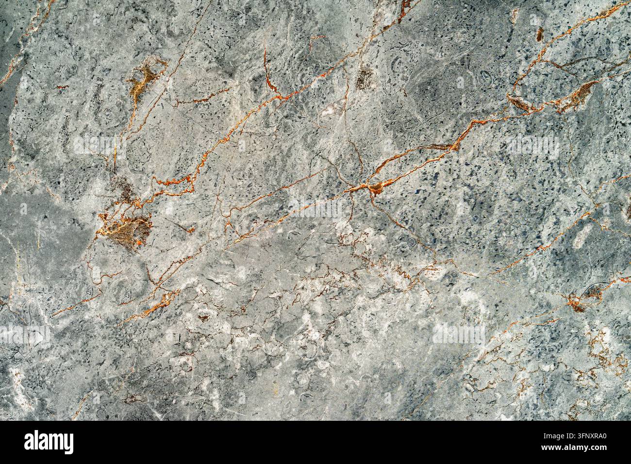 Textured Detailed Pattern Gray Cracked Stone Texture with Orange Veins. Gray natural stone ...