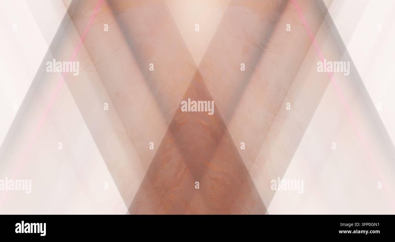 Minimalist composition featuring overlapping translucent geometric layers. Stock Photo