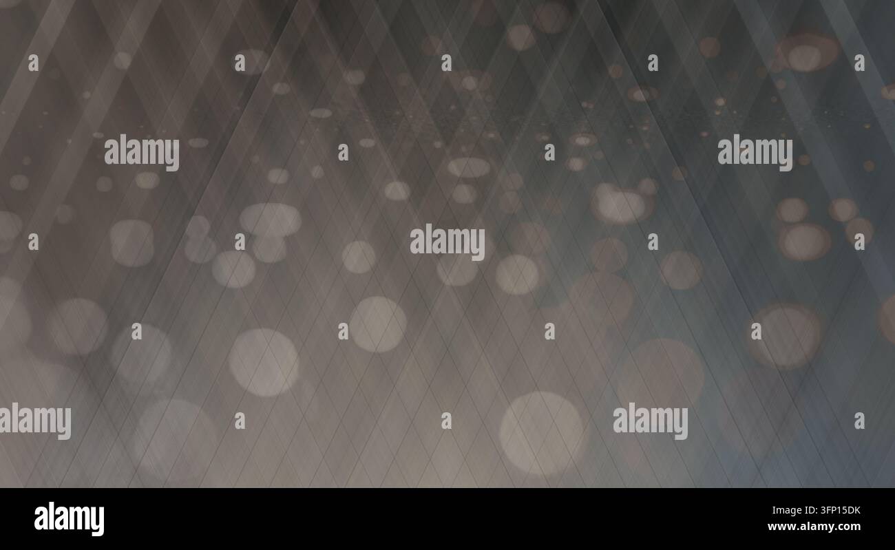 Dark gradient background showcasing glowing bokeh spots behind intersecting diagonal structural lines for a modern feel. Stock Photo