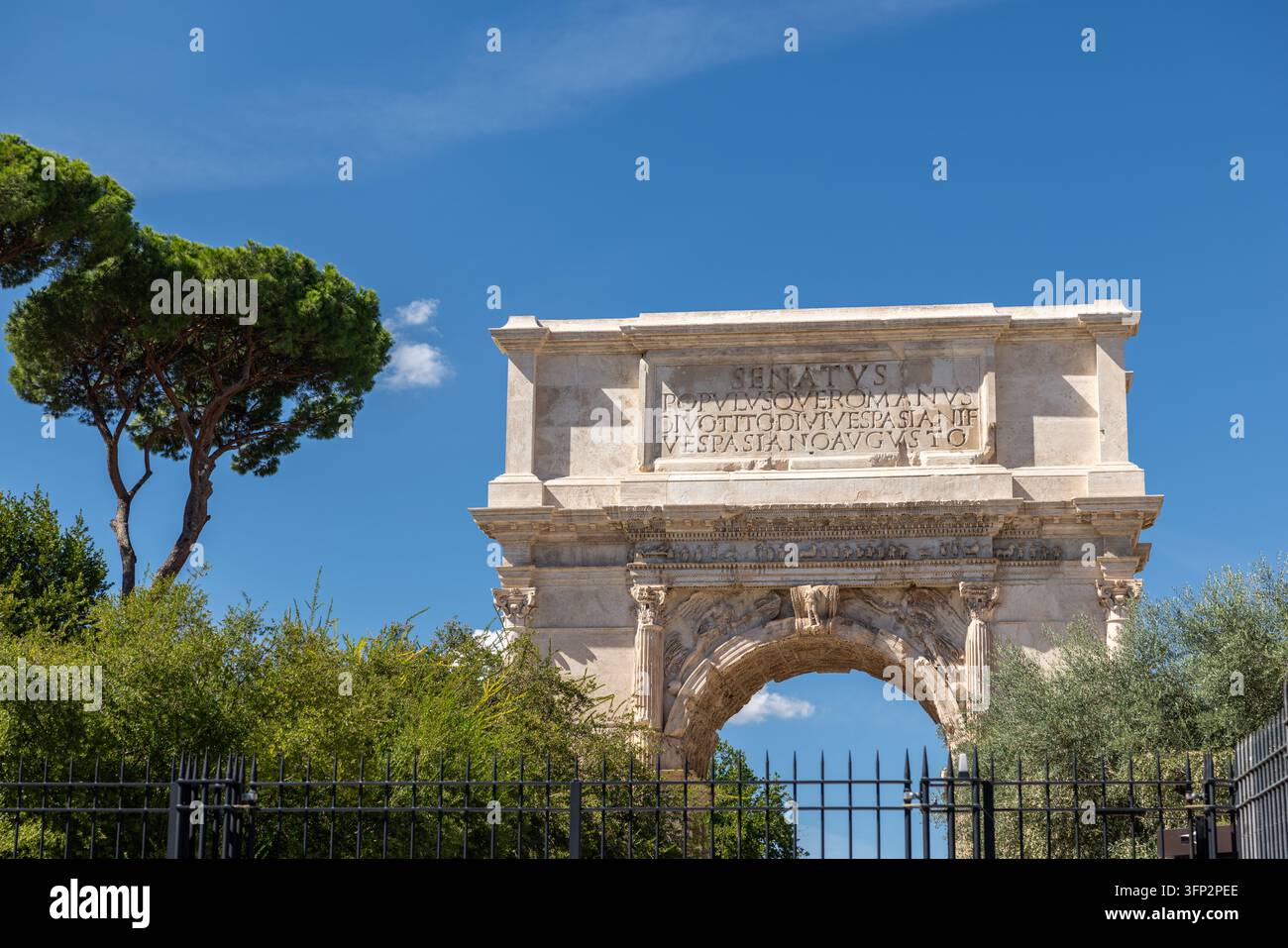 Ancient Rome View View of the ancient Roman Arch of Septimius Severus with detailed ...
