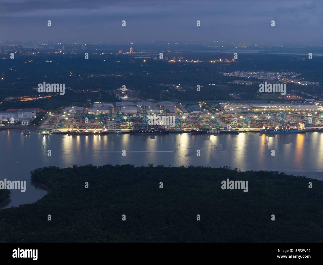 Gelang Patah, Johor, Malaysia - 04 March 2026: Aerial view of Port Of ...