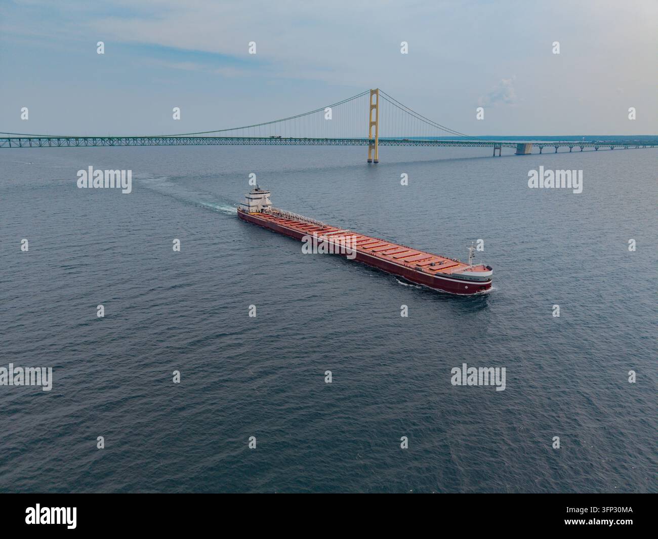 Mi File Mackinaw City, Michigan, United States - 30 July 2026: Aerial view of ...