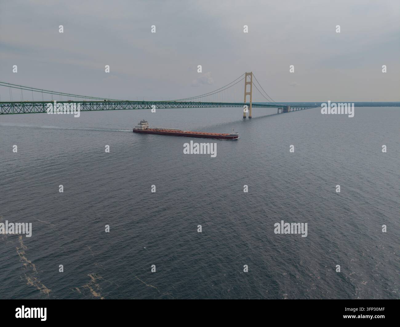 Mi File Mackinaw City, Michigan, United States - 30 July 2026: Aerial view of ...