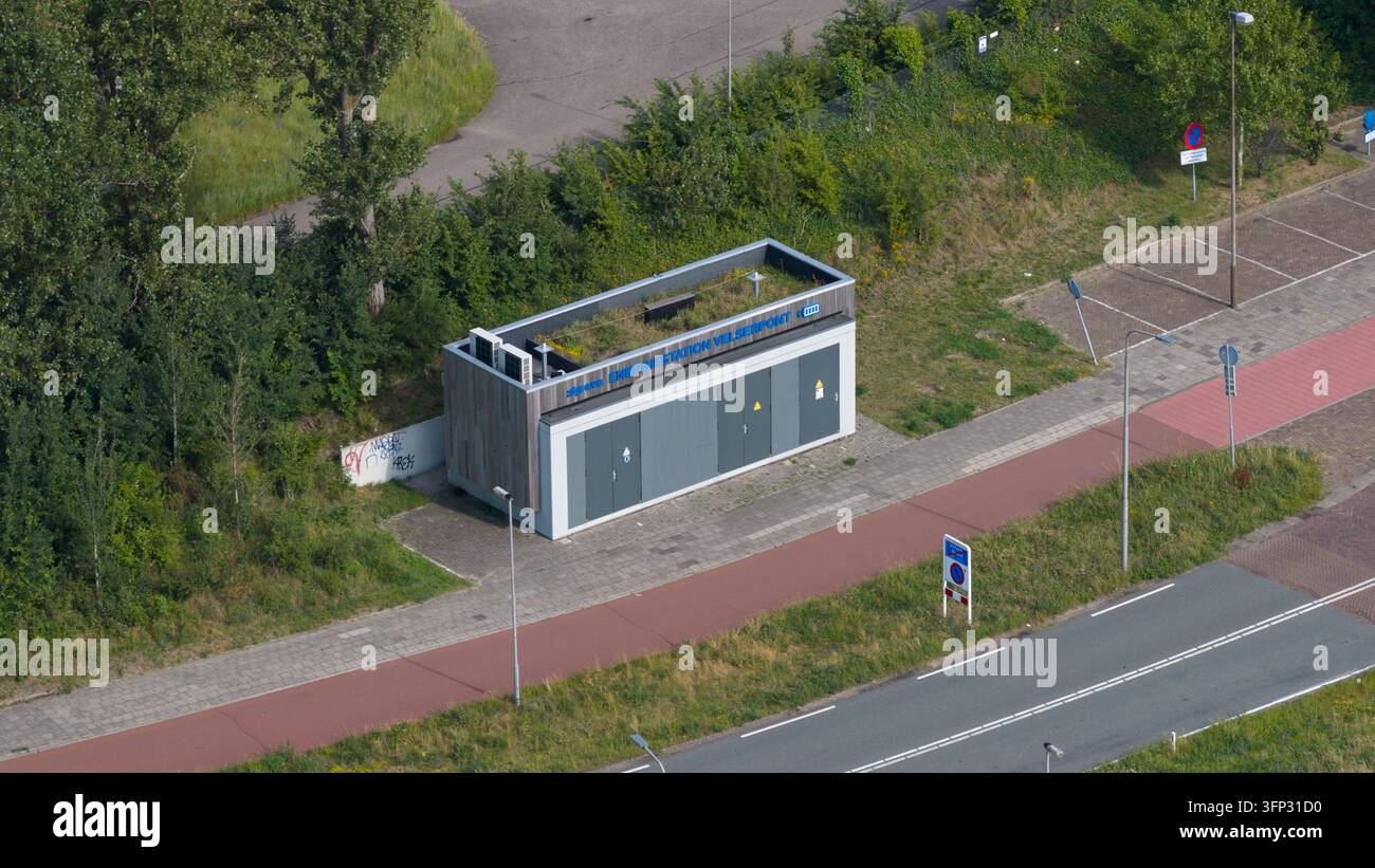 Technical File Software Velsen-Noord, Netherlands - 20 June 2026: Aerial view of a technical ...