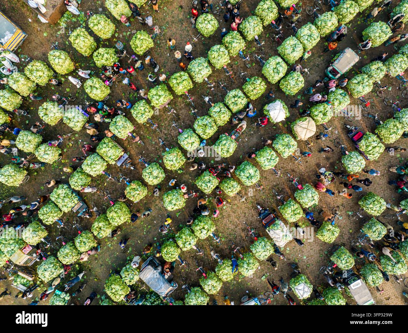 Vector Viewpoint Example Bogura, Rajshahi Division, Bangladesh - 14 December 2024: Aerial view ...