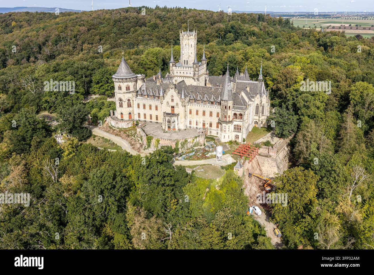 Pattensen, Germany - 17 September 2026: Aerial view of Marienburg ...