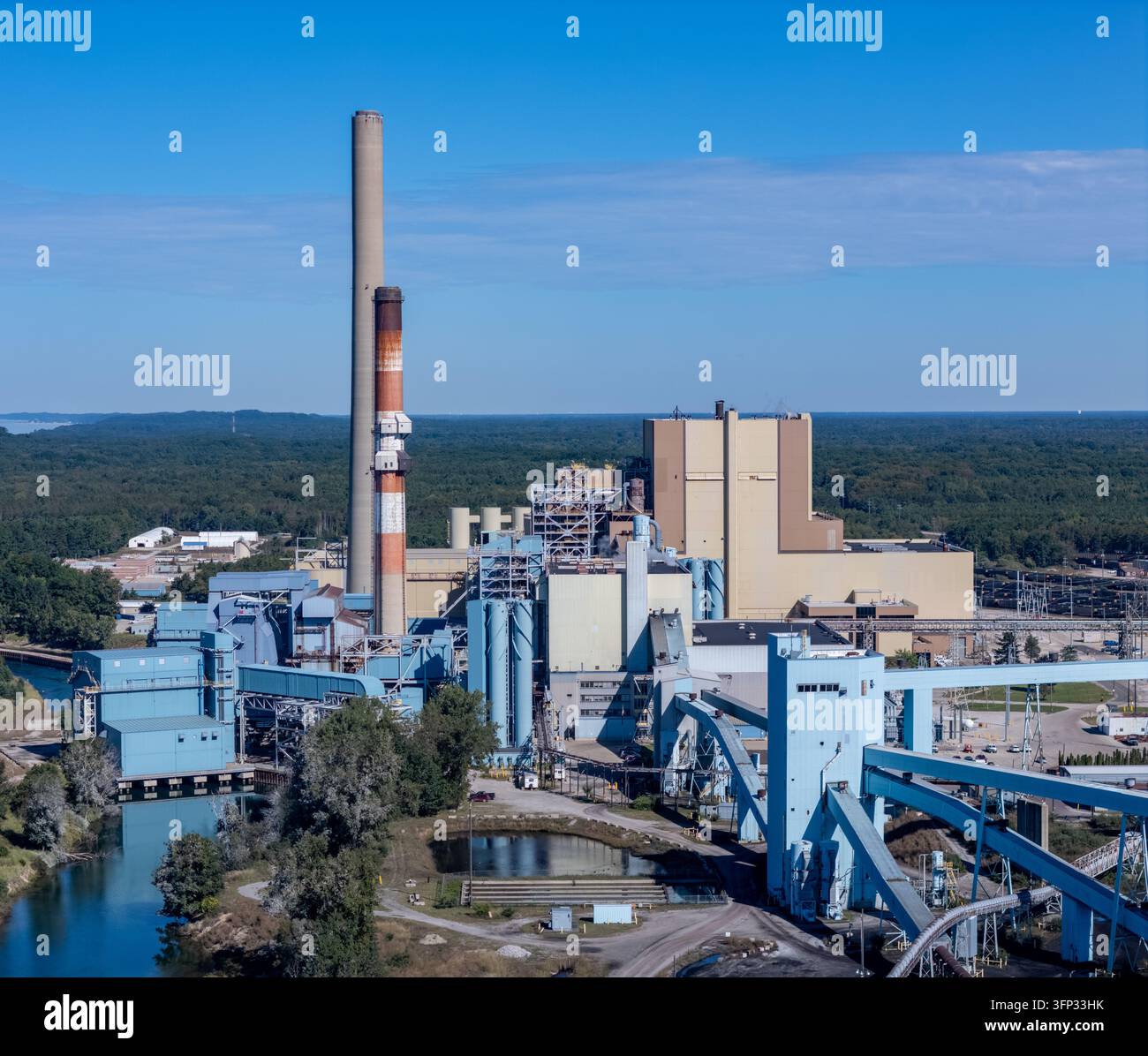 Mi File West Olive, Michigan, United States - 28 September 2026: Aerial view of ...