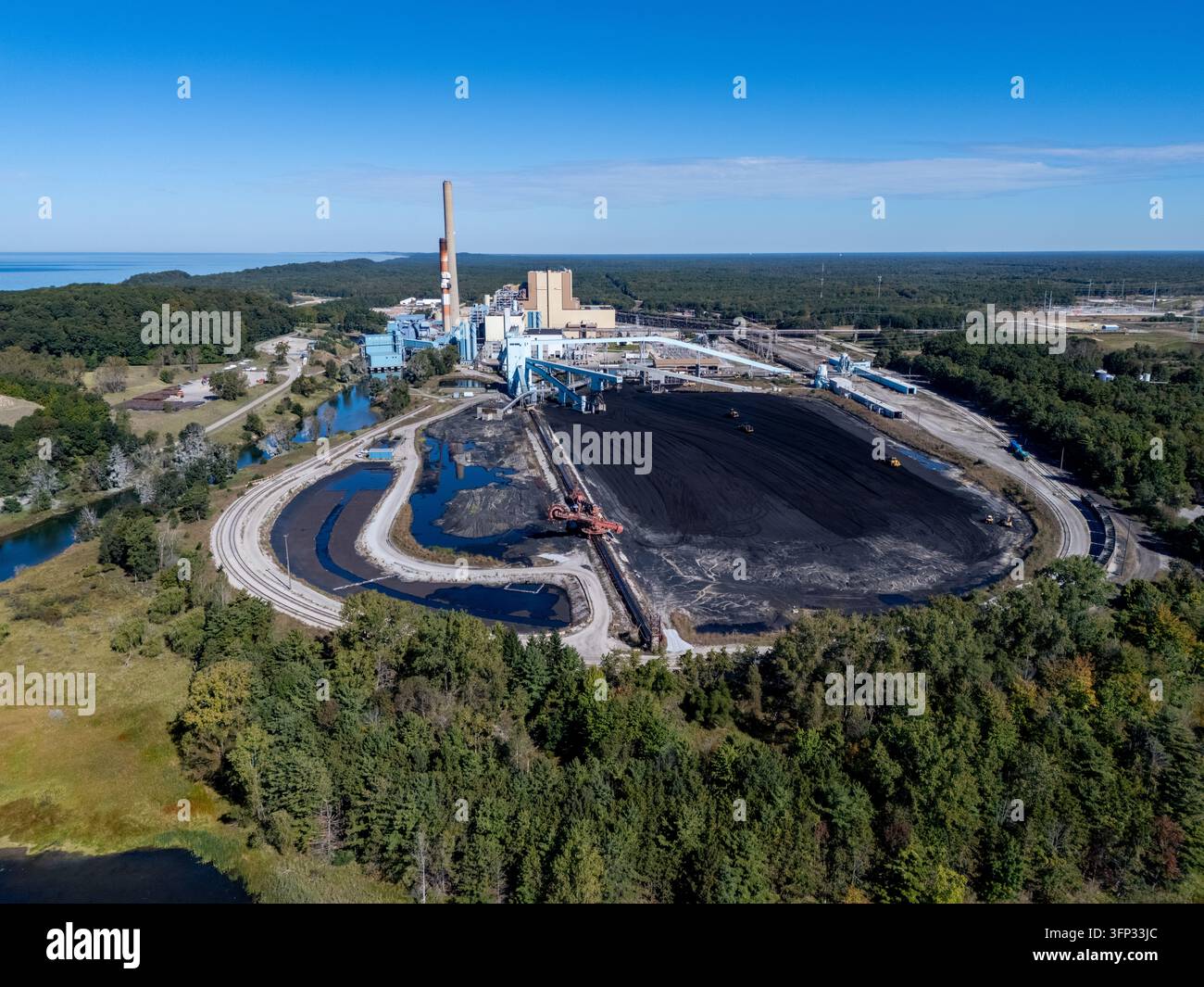 Mi File West Olive, Michigan, United States - 28 September 2026: Aerial view of ...