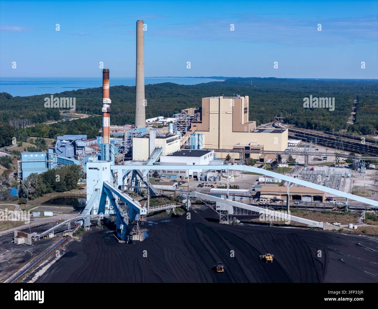 Mi File West Olive, Michigan, United States - 28 September 2026: Aerial view of ...