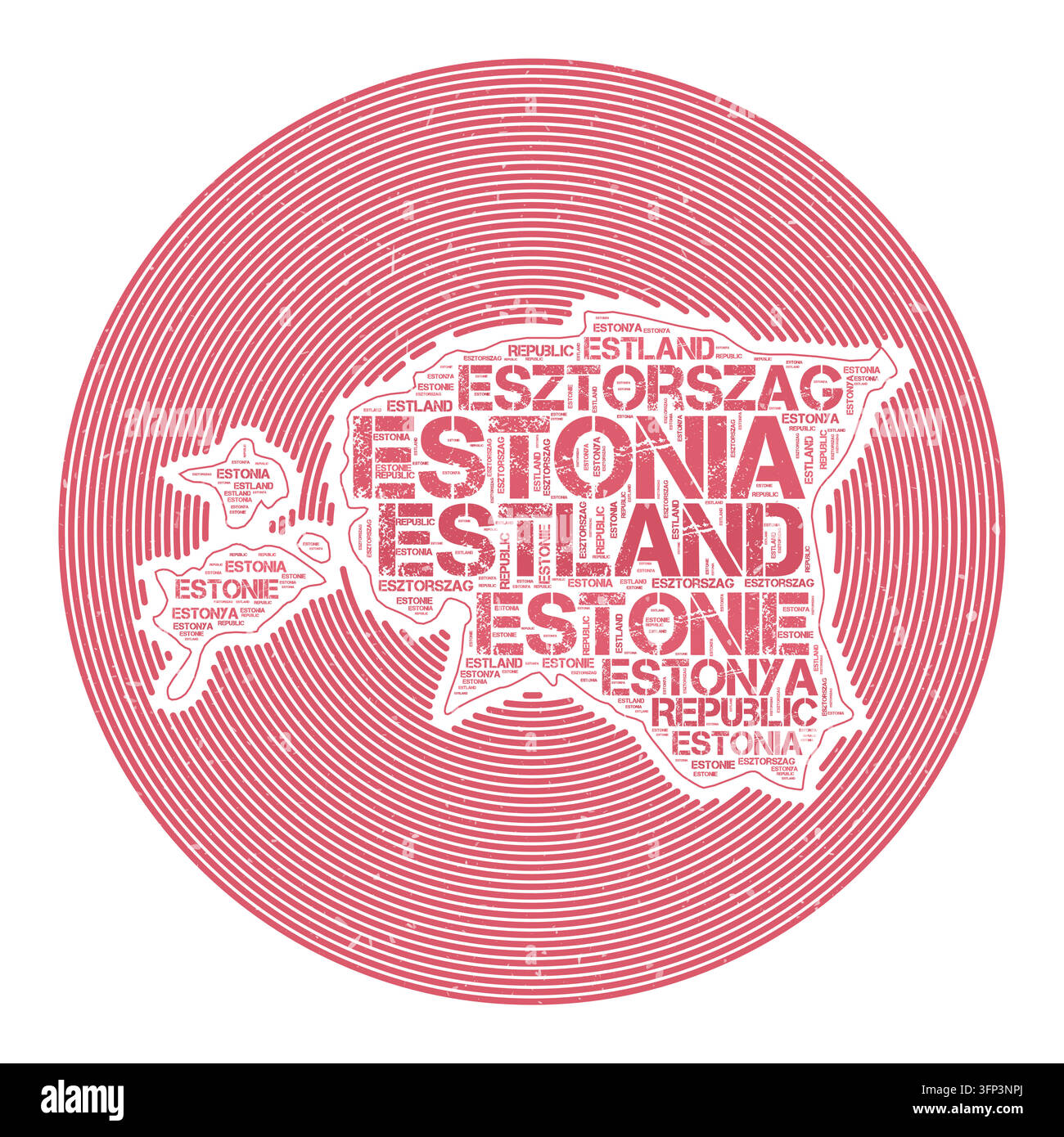 Vector Viewpoint Example Estonia vector image. Country round logo design. Estonia poster in ...