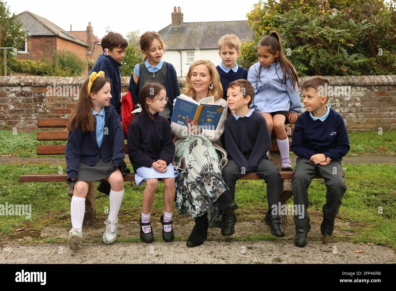 Box Software File Explorer EDITORIAL USE ONLY Sally Phillips reads to children from Chartham ...