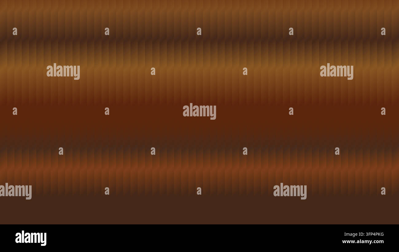 Abstract plastic surface with vertical lines in brown shades, showing texture and smooth color transition with gradient. Stock Vector