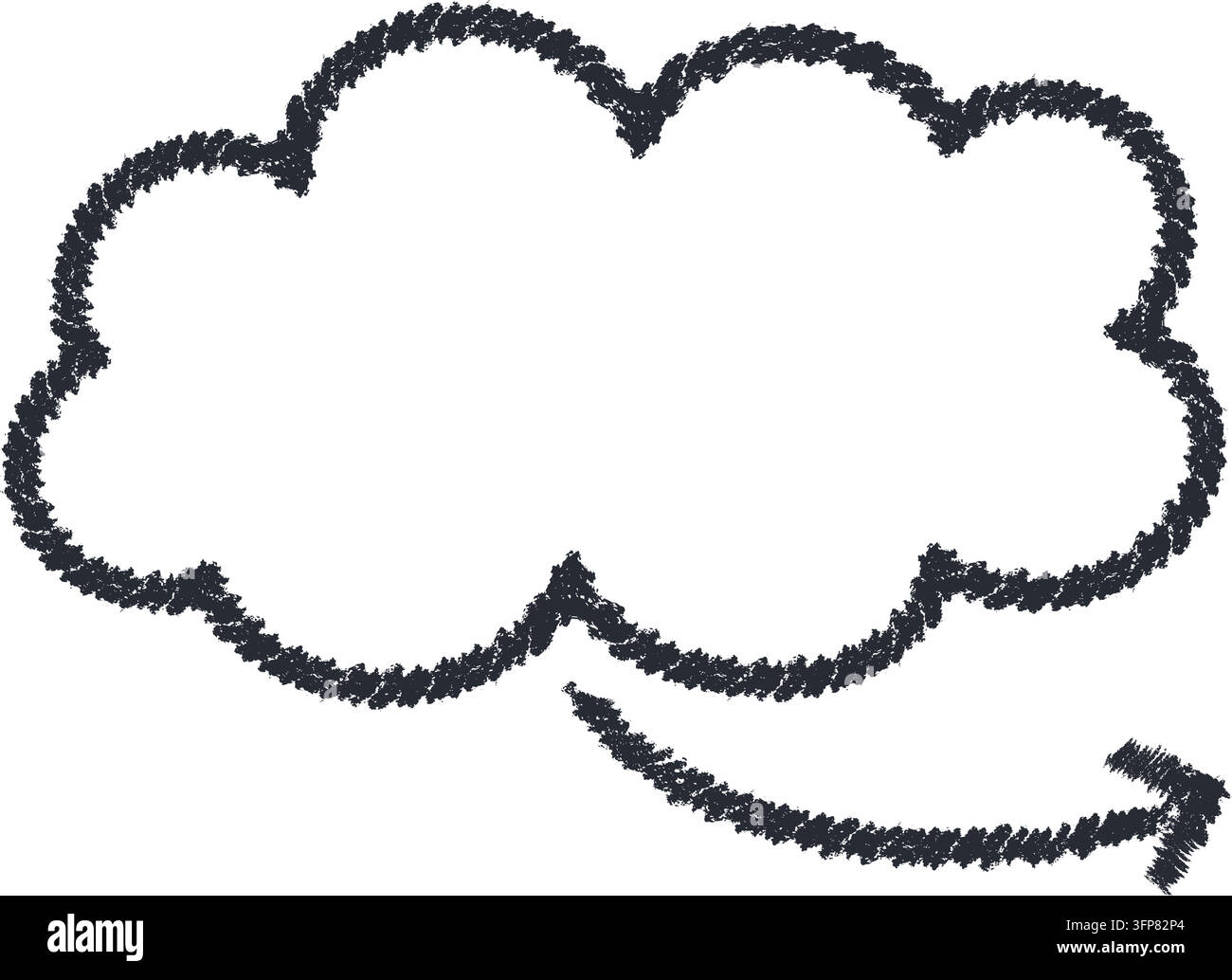 Cloud speech bubble curved arrow hi-res stock photography and images ...