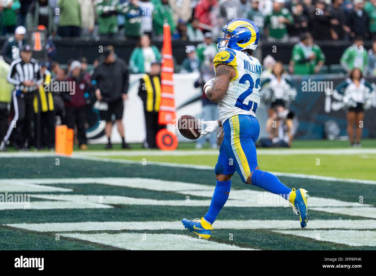 Los Angeles Rams running back Kyren Williams (23) reacts to his ...