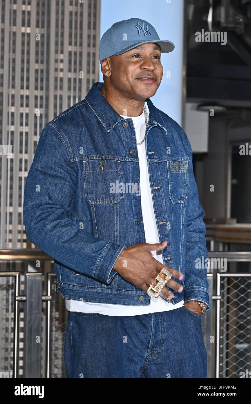 Actor and rapper LL COOL J visits the Empire State Building in ...
