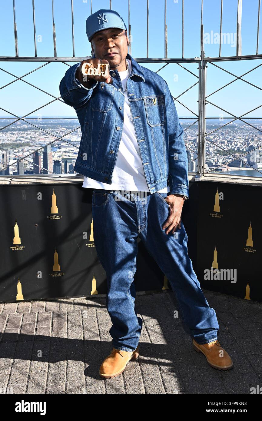 Actor and rapper LL COOL J visits the Empire State Building in ...
