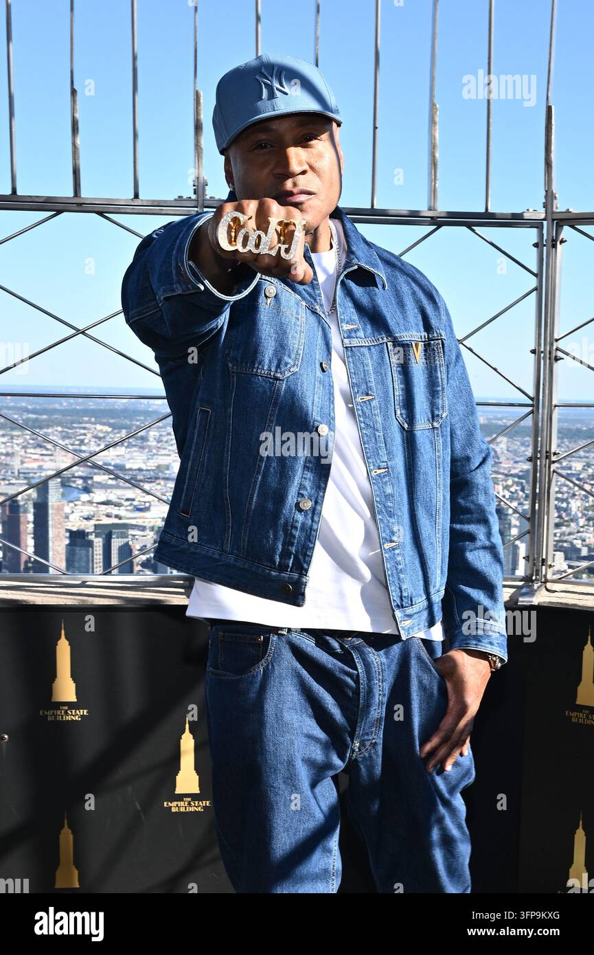 Actor and rapper LL COOL J visits the Empire State Building in ...
