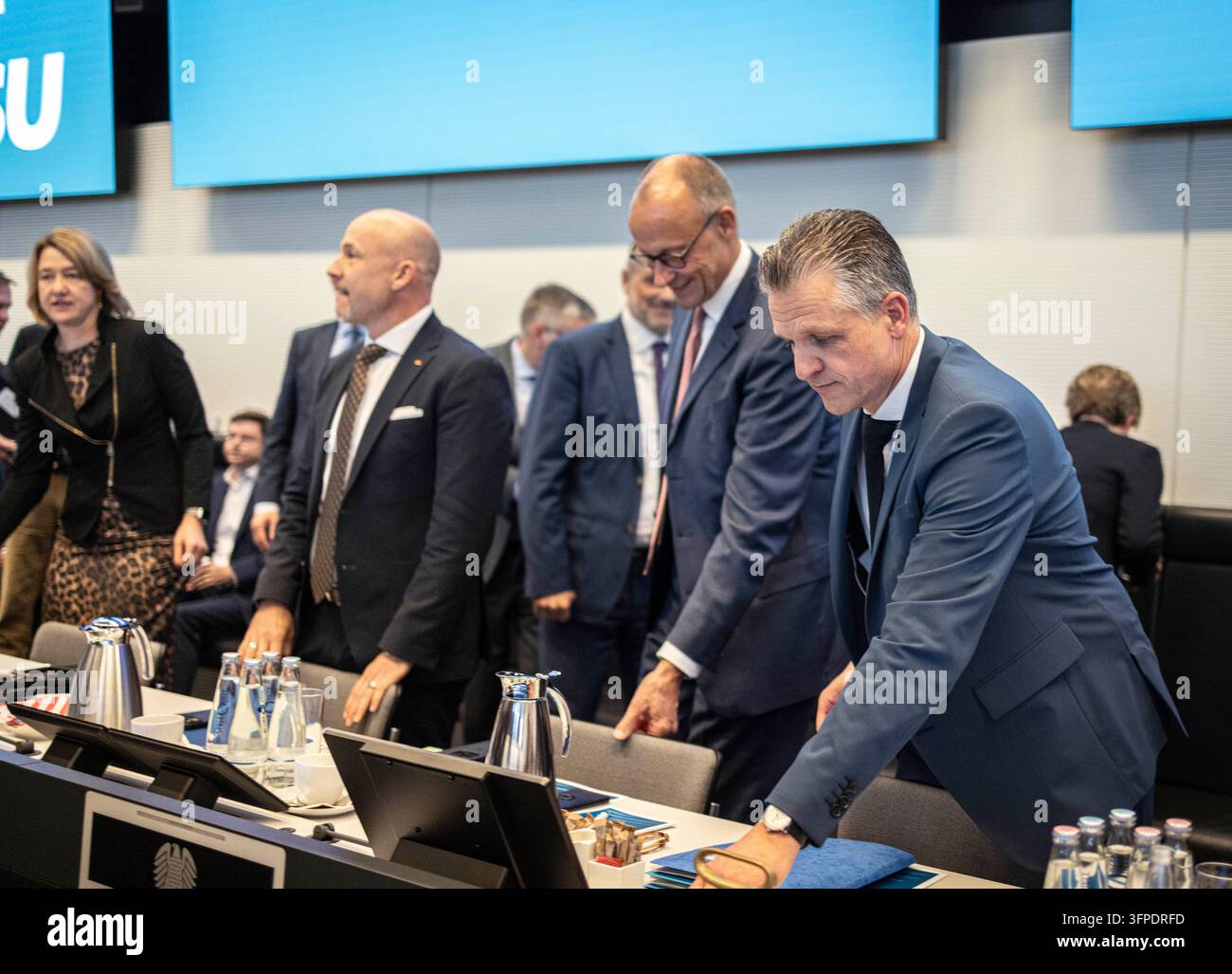 Friedrich Merz (CDU), Federal Chancellor, with Alexander Hoffmann, CSU ...