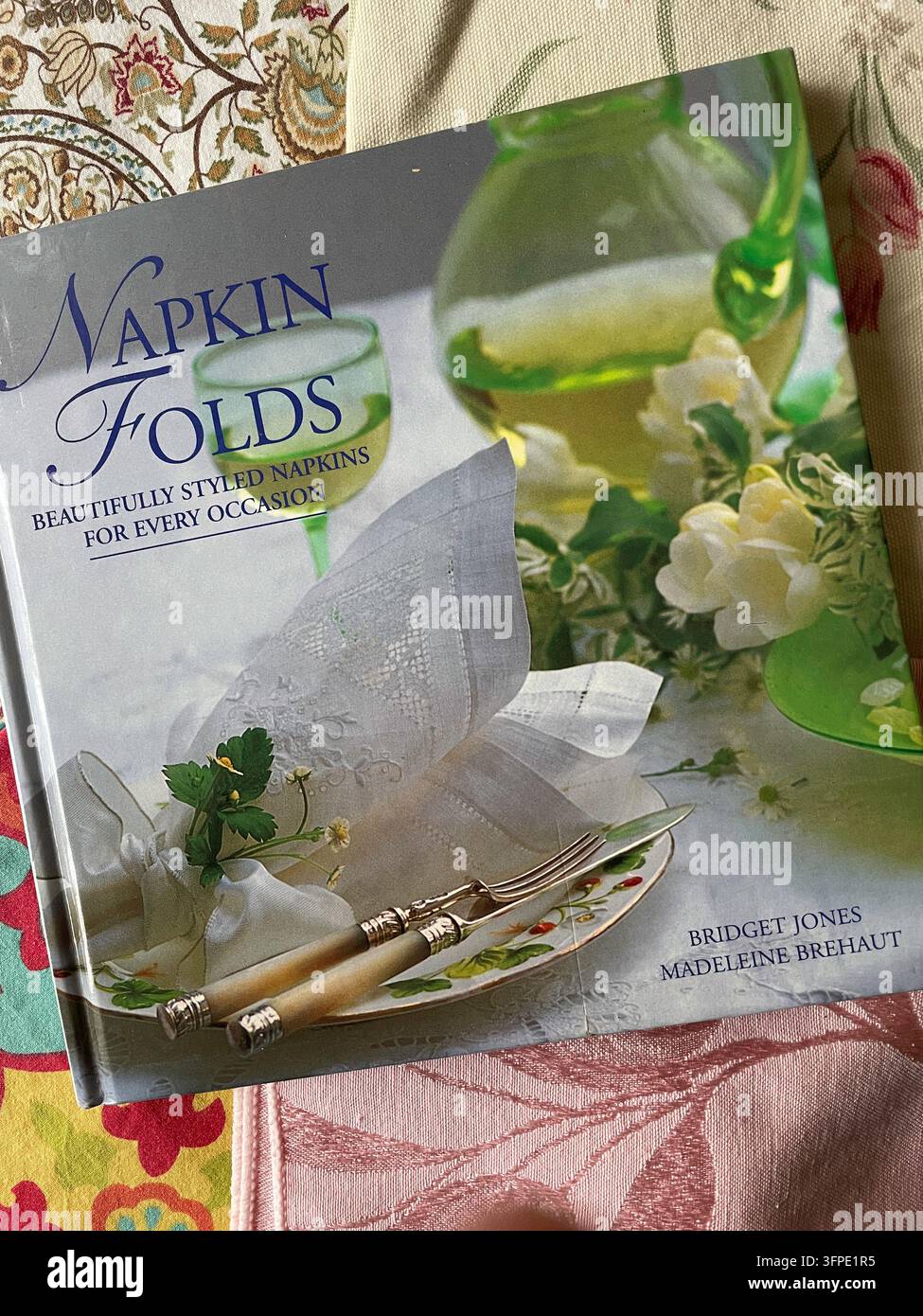 Still Life , Napkin Folds Book, USA, 2026 - Smartphone Captured Stock Image