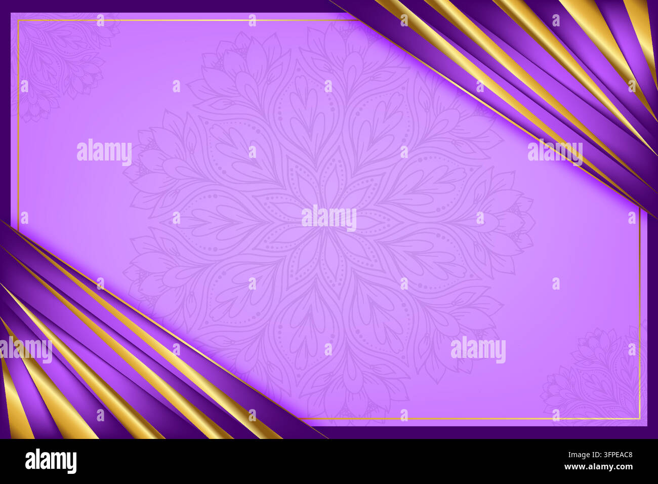 Gradient Background Rough Abstract Purple and Gold Mandala Gradient Background Elegant Luxury Abstract ...