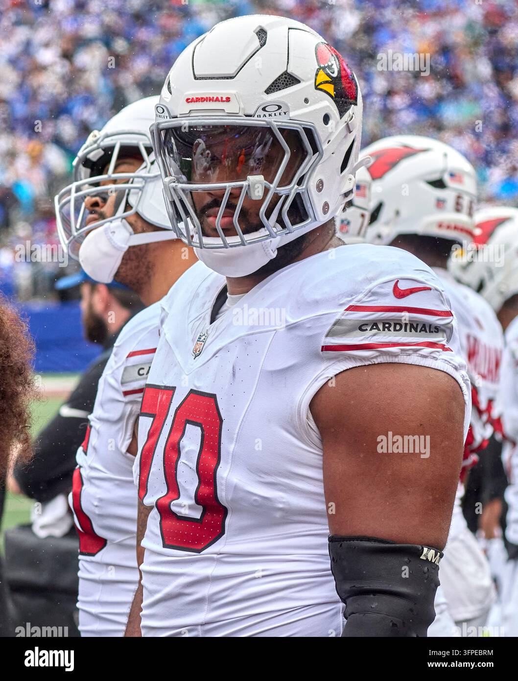 Arizona Cardinals offensive linemen Paris Johnson, Jr (70) against the ...